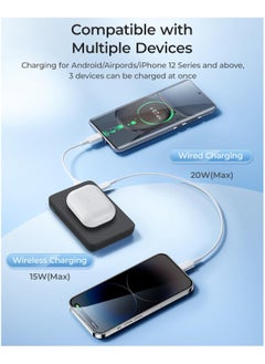 Benks BENKS Magnetic Power Bank, 10,000mAh Wireless Portable Charger, for MagSafe Battery Pack with Two-Way 15W USB-C Ports for iPhone 15/14/13/12 Series, Black  - Image 5