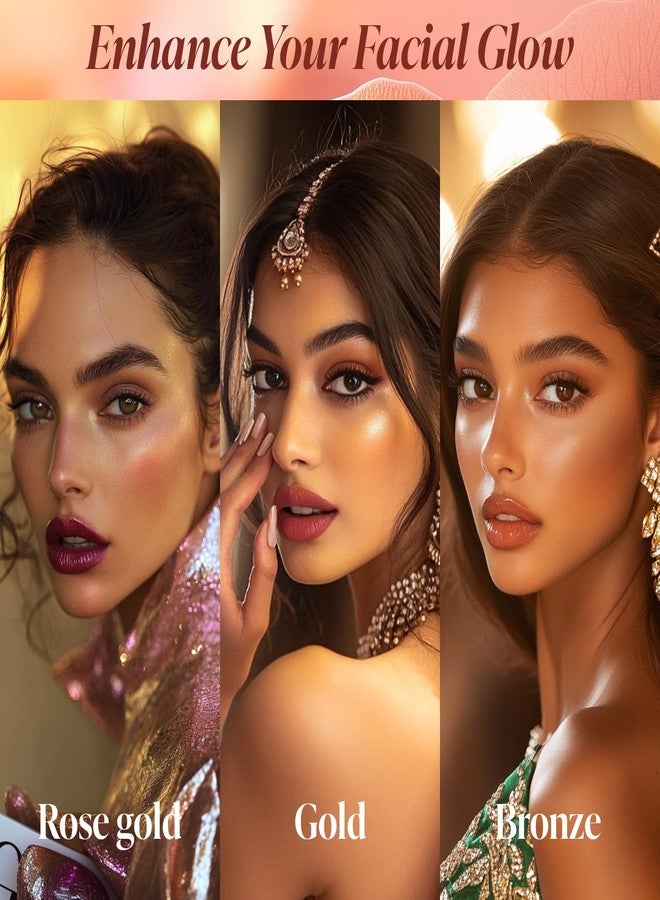 Facescanada FACES CANADA 3 in 1 Liquid Highlighter - Rose Gold 03, 18ml | Primer | Highlighter | Strobe Serum | Luminous Finish | Lightweight Formula | Hydrating | Long Lasting Glow | Easily Blendable - Image 5