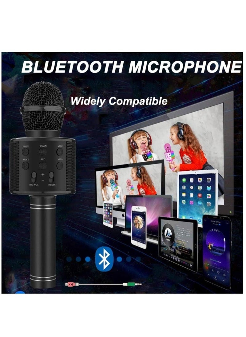 Bluetooth Karaoke Microphone Wireless,Portable Singing Microphone for Kids Adults,Karaoke Machine for Kids Toys,Birthday Gifts Ideas for 3 4 5 6 7 8 9 10 11 12 Year Old Girls Boys Teens - Image 3
