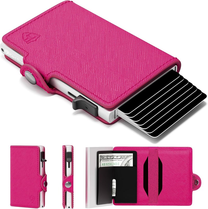Conceal Plus Small RFID Wallet for Women, Slim Compact RFID Blocking Credit Card Holder Womens Wallet, Smart Pop Up Minimalist Card Case, Holds 4-6 Standard Cards Plus Cash & ID, Compact Travel Wallet - Image 1