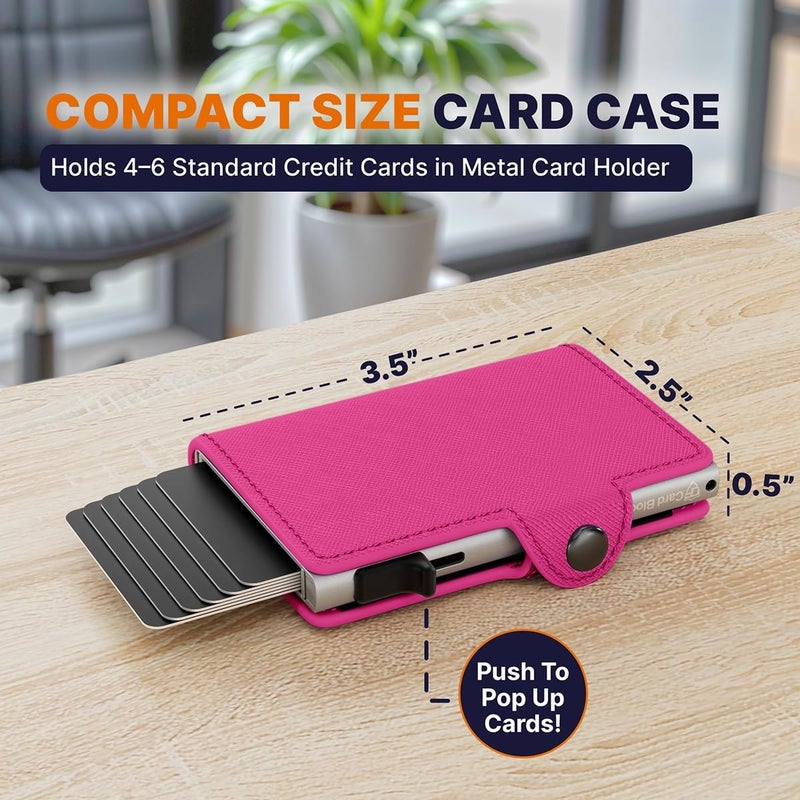Conceal Plus Small RFID Wallet for Women, Slim Compact RFID Blocking Credit Card Holder Womens Wallet, Smart Pop Up Minimalist Card Case, Holds 4-6 Standard Cards Plus Cash & ID, Compact Travel Wallet - Image 2