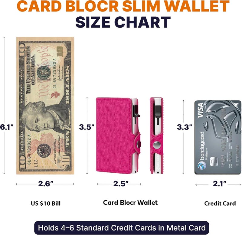 Conceal Plus Small RFID Wallet for Women, Slim Compact RFID Blocking Credit Card Holder Womens Wallet, Smart Pop Up Minimalist Card Case, Holds 4-6 Standard Cards Plus Cash & ID, Compact Travel Wallet - Image 3