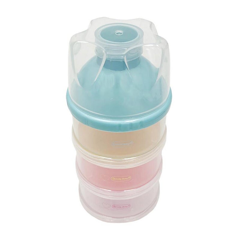 Kitchen Organizer: Blue PP Material Dispenser Set - 3 Stackable Tight-Sealing Compartments, Portable Space-Saving Storage Solution for On-the-Go Parents - Image 2