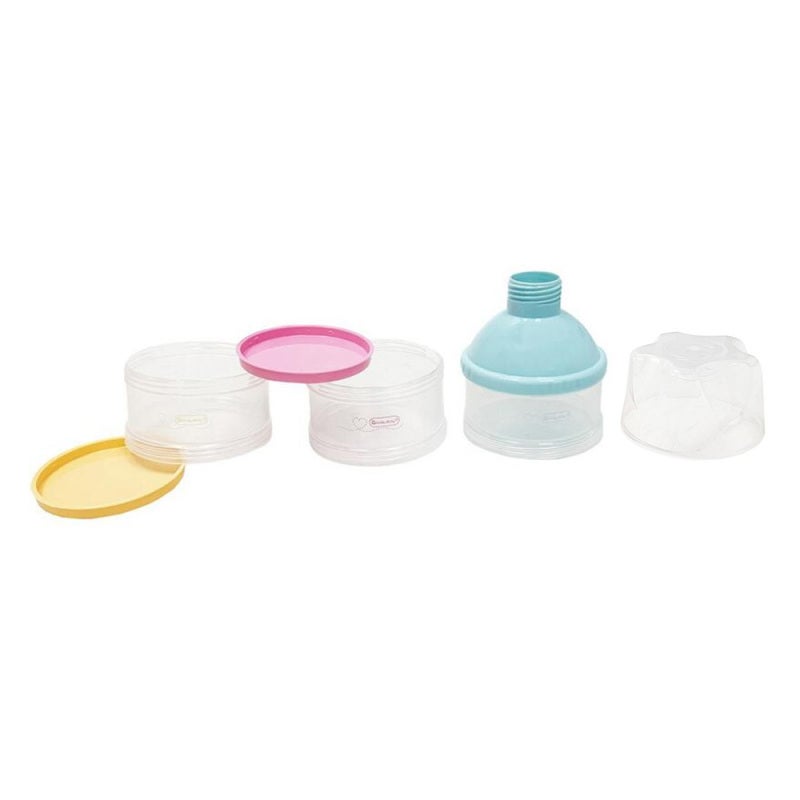 Kitchen Organizer: Blue PP Material Dispenser Set - 3 Stackable Tight-Sealing Compartments, Portable Space-Saving Storage Solution for On-the-Go Parents - Image 5