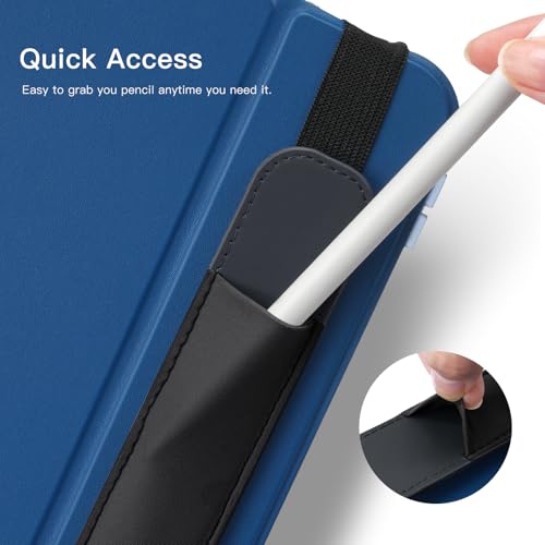 MoKo Pencil Case Holder Fit The Apple Pencil (Pro and USB-C and 1st and 2nd Gen), Detachable Elastic Pocket for Stylus Pen with Elastic Band Attached to iPad Case, Black - Image 5