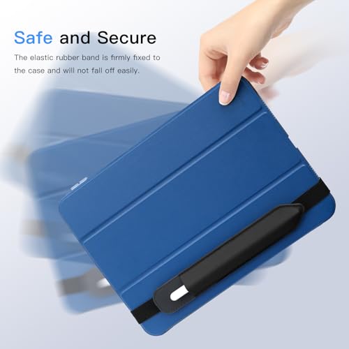 MoKo Pencil Case Holder Fit The Apple Pencil (Pro and USB-C and 1st and 2nd Gen), Detachable Elastic Pocket for Stylus Pen with Elastic Band Attached to iPad Case, Black - Image 4