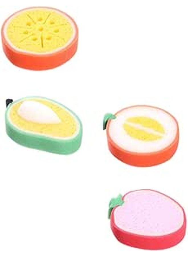 Non Stick Scrubbing Sponge Set 4PCS Strong Stain Removal Dishwashing Household Cleaning - Image 1