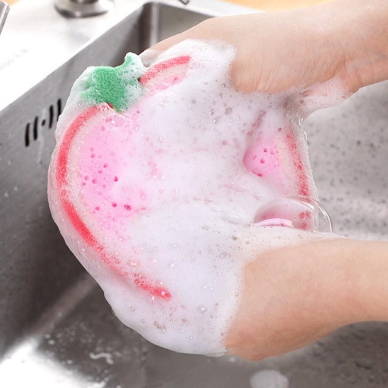 Non Stick Scrubbing Sponge Set 4PCS Strong Stain Removal Dishwashing Household Cleaning - Image 5