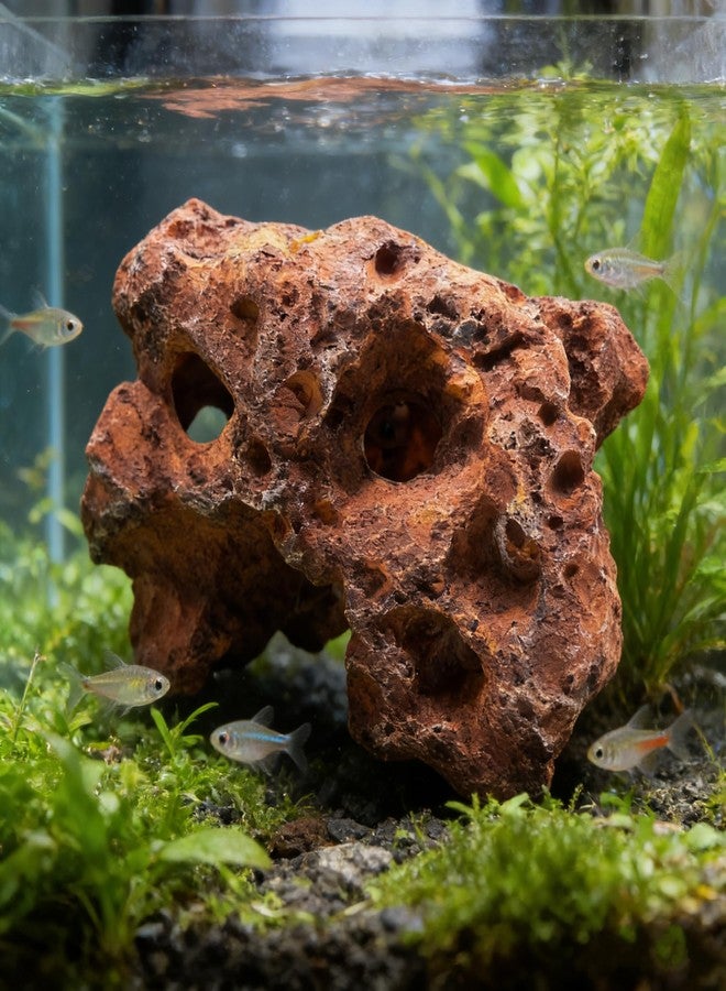 M2cbridge Large Aquarium Resin Holey Rock Decorations Hideouts Mountain Hideaway Caves Aquascaping Color A - Image 4