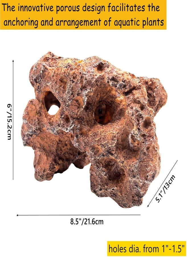 M2cbridge Large Aquarium Resin Holey Rock Decorations Hideouts Mountain Hideaway Caves Aquascaping Color A - Image 2