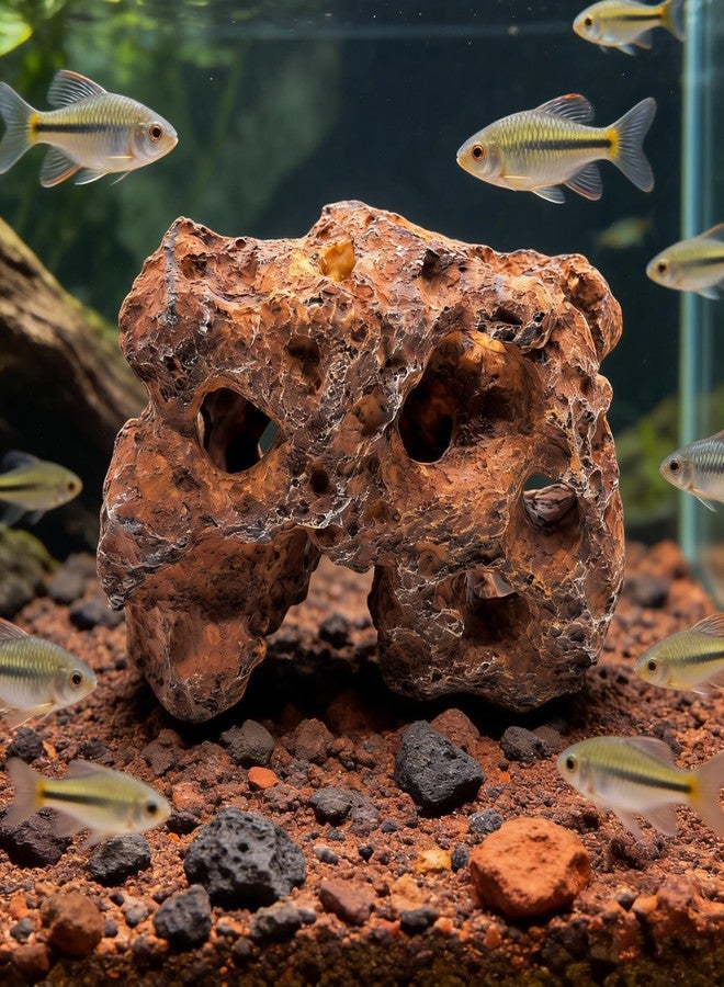 M2cbridge Large Aquarium Resin Holey Rock Decorations Hideouts Mountain Hideaway Caves Aquascaping Color A - Image 3
