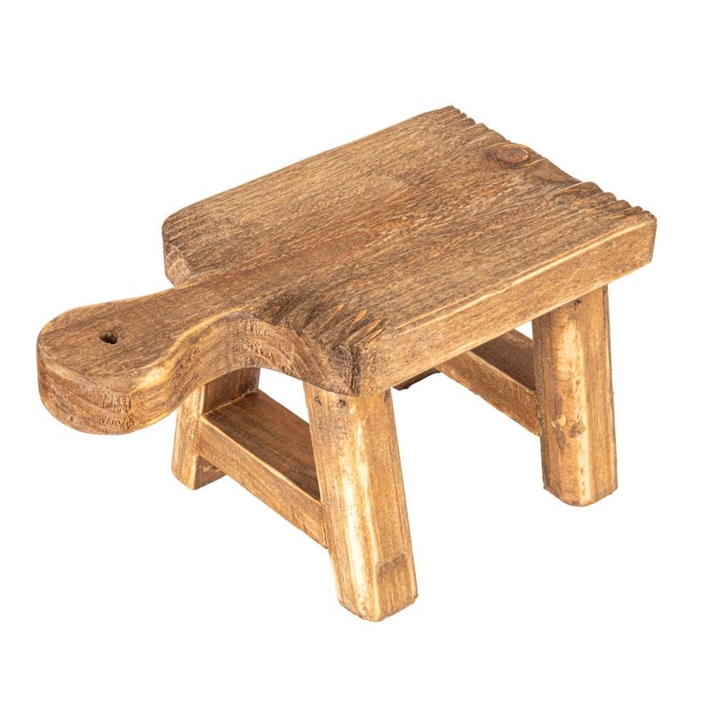 Creative Co-Op Small Wood Pedestal with Handle - Image 2