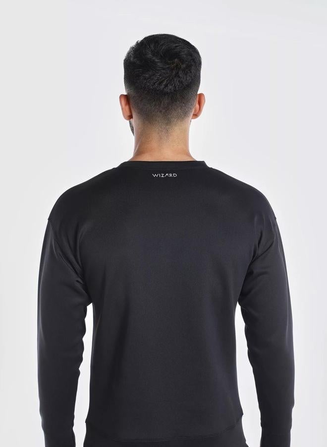 Wizard Vent Comfy Sweater Black - Unisex - Image 5