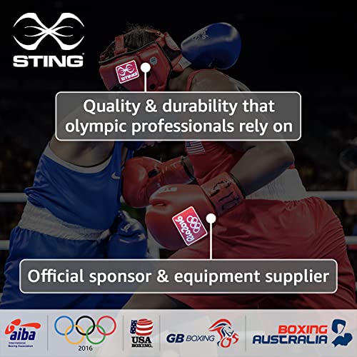 STING Boxing - Armalite Boxing Gloves | for Competition & Training (16OZ, Black/Silver) - Image 2