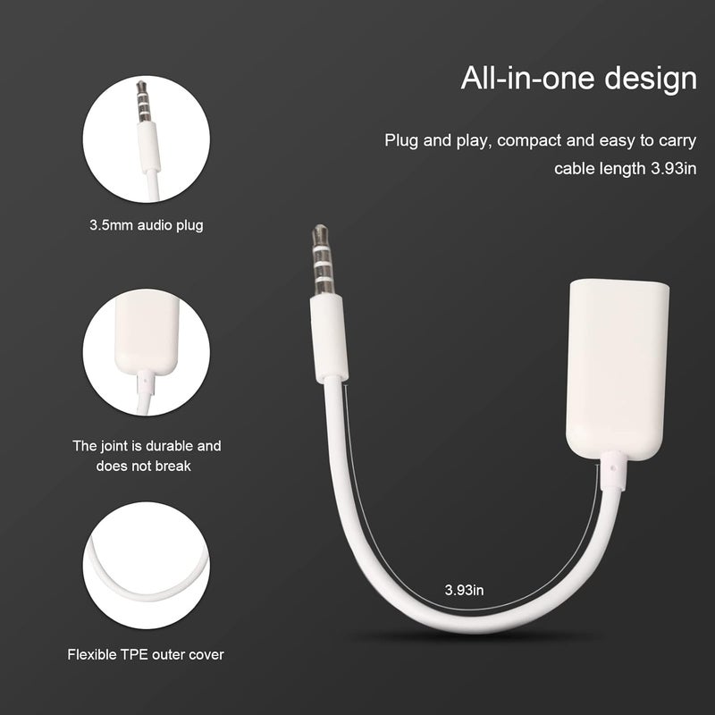 Oxsubor AUX to USB Adapter, 3.5mm Male Audio Jack to USB 2.0 Female Converter Cable, Only Work for Car AUX-in with MP3 Decoder, Not for Headset, Speakers, Phone,Computers, Camera,Microphone, Monitor - Image 5