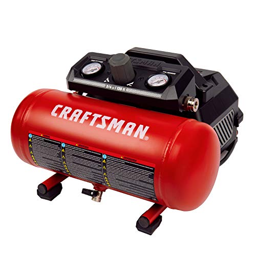 Craftsman Air Compressor 1.5 Gallon Portable, 3/4 HP, 1.5 CFM@90PSI, Max 125 PSI, Oil Free, Lightweight Air Compressor for DIY Workshop, Small Project - Image 1