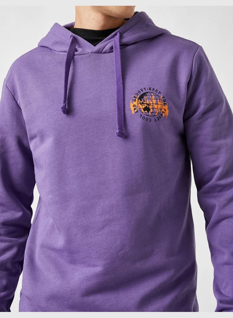 كوتون Printed Hoodie Cotton