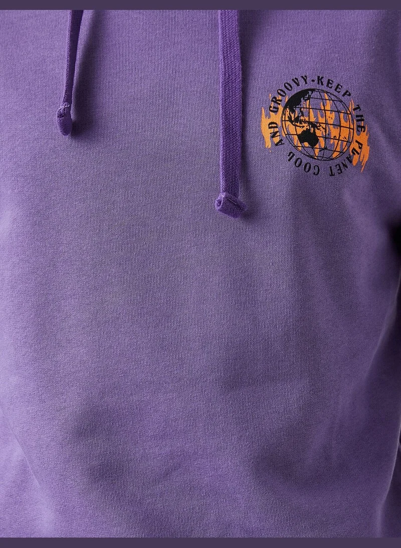 كوتون Printed Hoodie Cotton