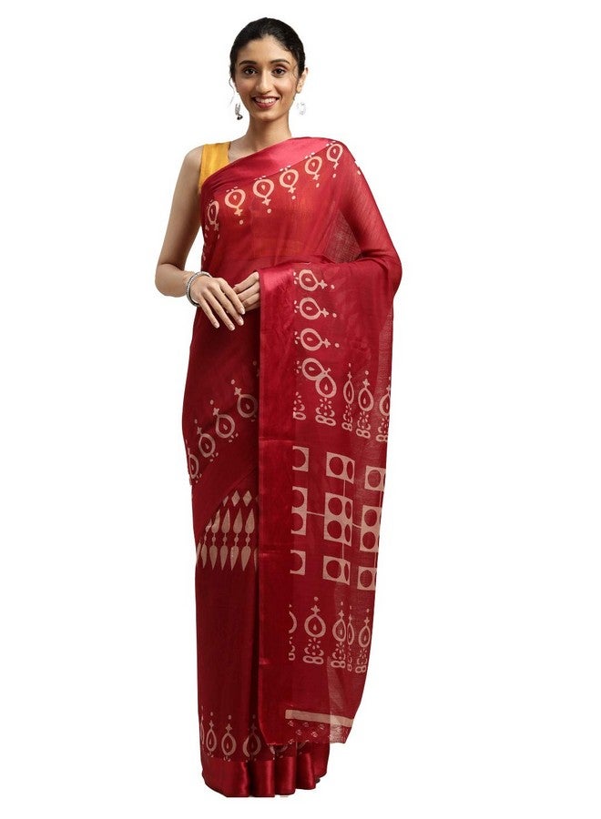 Vaamsi Synthetic Casual Saree (VSAR1547_Maroon_One Size) - Image 1