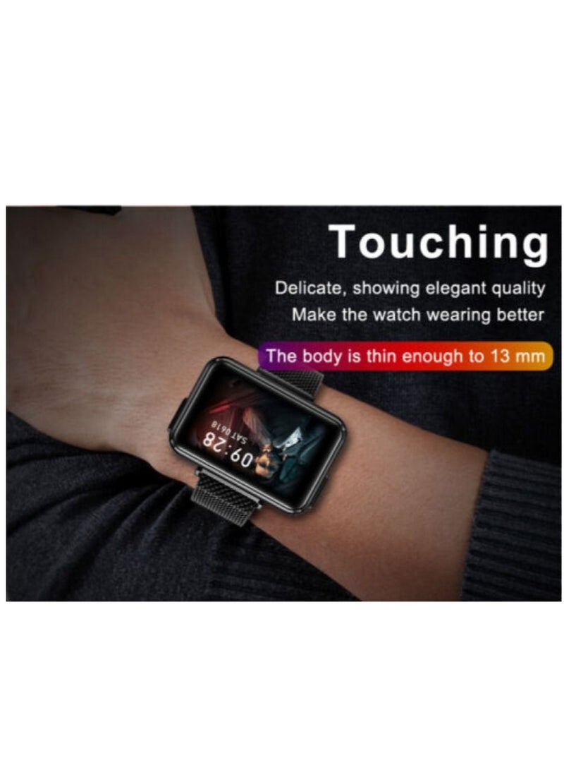 AROAQ T91 2 in 1 TWS Wireless Bluetooth Headset Smart Watch Men 1.4" Big DIY Screen Bluetooth 5.0 Headphone Fitness Tracker Smartwatch Gold - Image 5