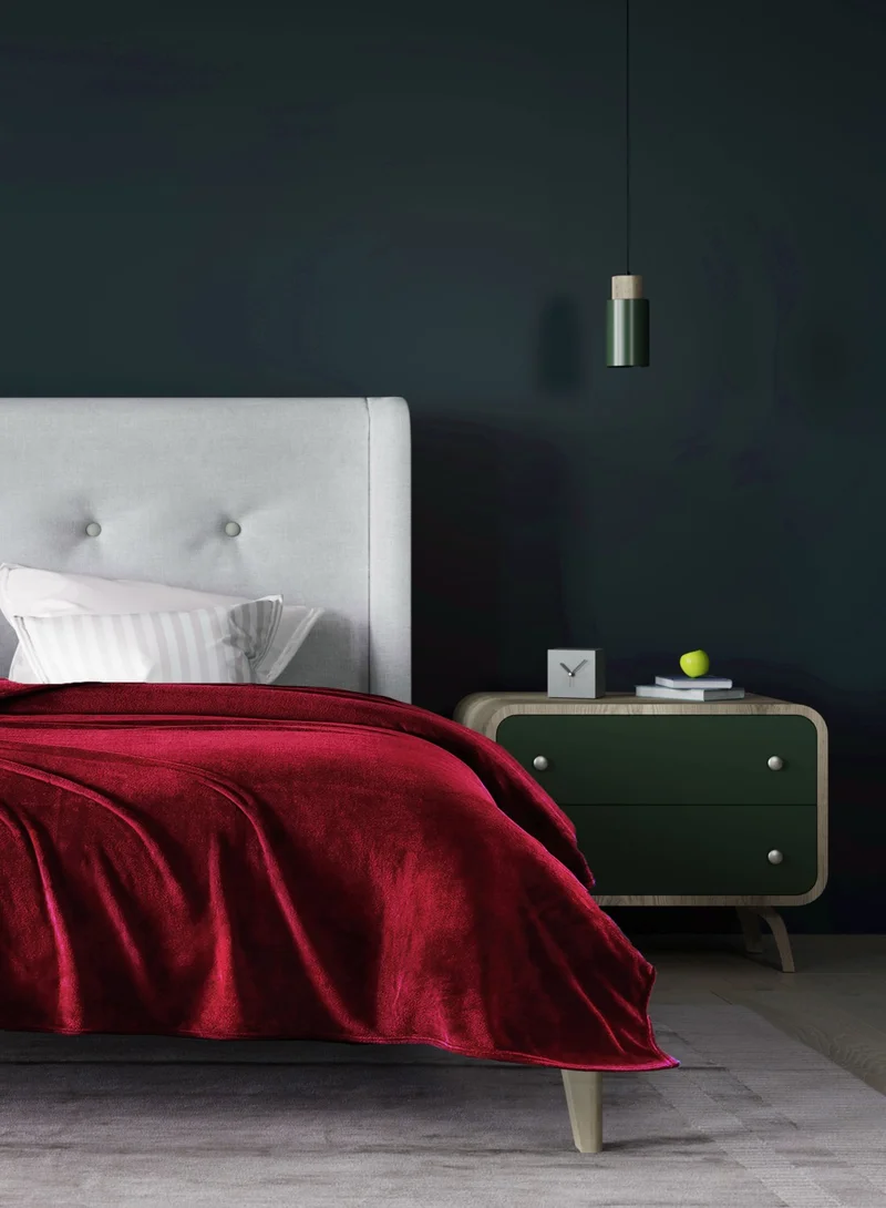 ميسلينا Single Wellsoft Blanket - Claret Red 150X200