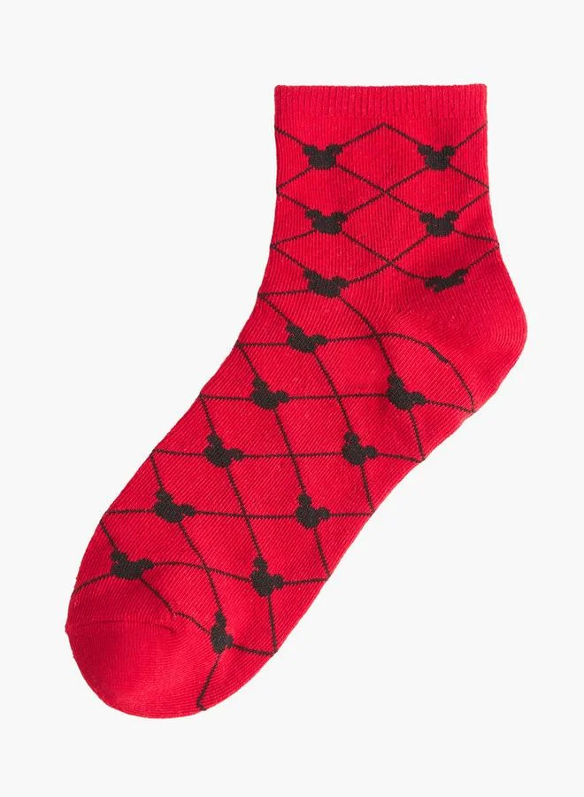 اس بي كاركترز Pack of 3 Quarter Crew Length Socks