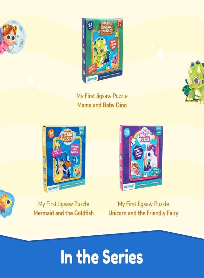 Bloomingo Puzzle Kit - My First Jigsaw Puzzle - Unicorn & The Friendly Fairy - Jigsaw Puzzle for Kids (2-4 Years) 20+ Jigsaw Pieces (Mermaid) - Image 3