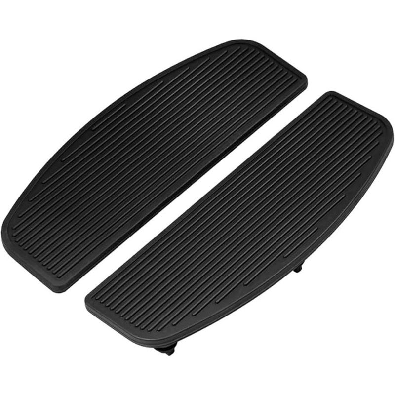 Universal Motorcycle Wide Anti Slip Rubber Foot Pegs Pair Front Mounted Replacement Pads - Image 1