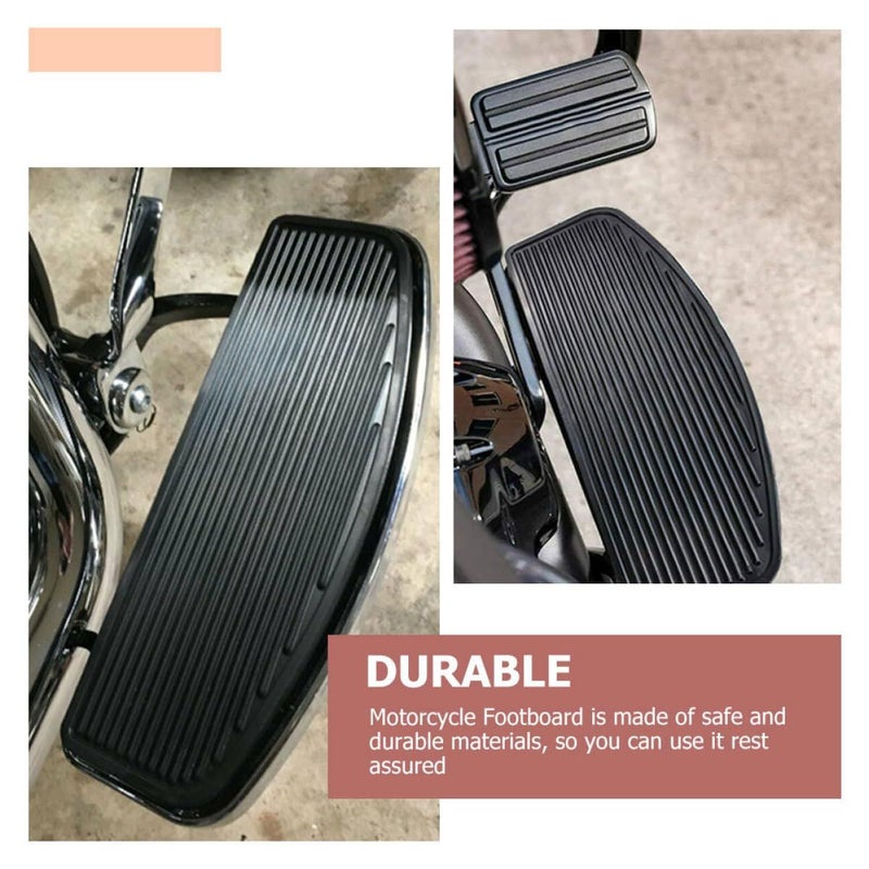Universal Motorcycle Wide Anti Slip Rubber Foot Pegs Pair Front Mounted Replacement Pads - Image 4