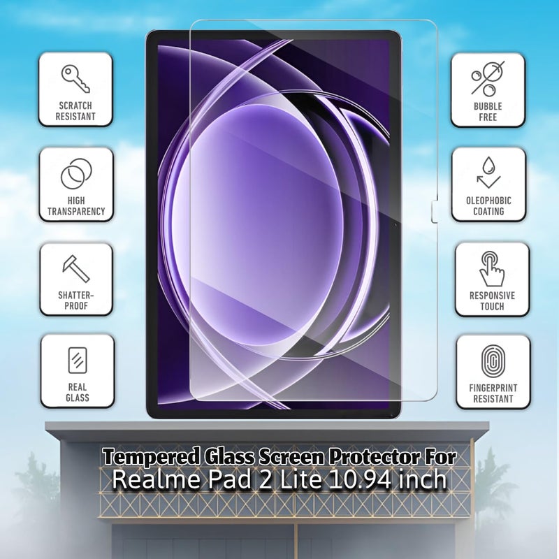 SPCORE Tempered Glass for Realme Pad 2 Lite (10.95 inch) Screen Protector Guard for Realme Pad 2 Lite (10.95 inch) - [Pack Of 1] - Image 3
