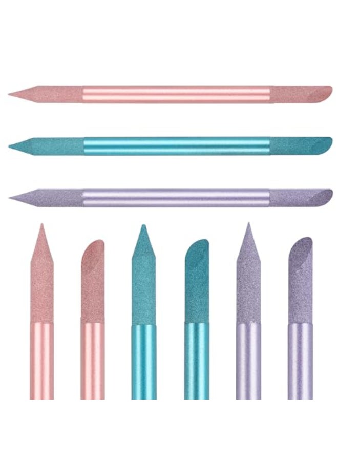 heemeei 3Pcs Glass Cuticle Pusher heemeei DualEnded Manicure Stick Crystal Cuticle Pusher Glass File Professional Precision Filing Cuticle Remover Manicure Pedicure Tools for Nails and Cuticles Care - Image 3
