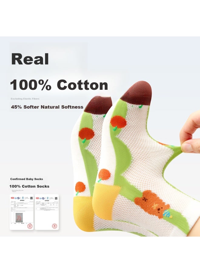 Beibi Bei Bi Children's Socks Spring Summer Thin Section Big Boy Full Cotton Socks Non-binding Leg Mid-tube Socks 13 Years Old + - Image 1