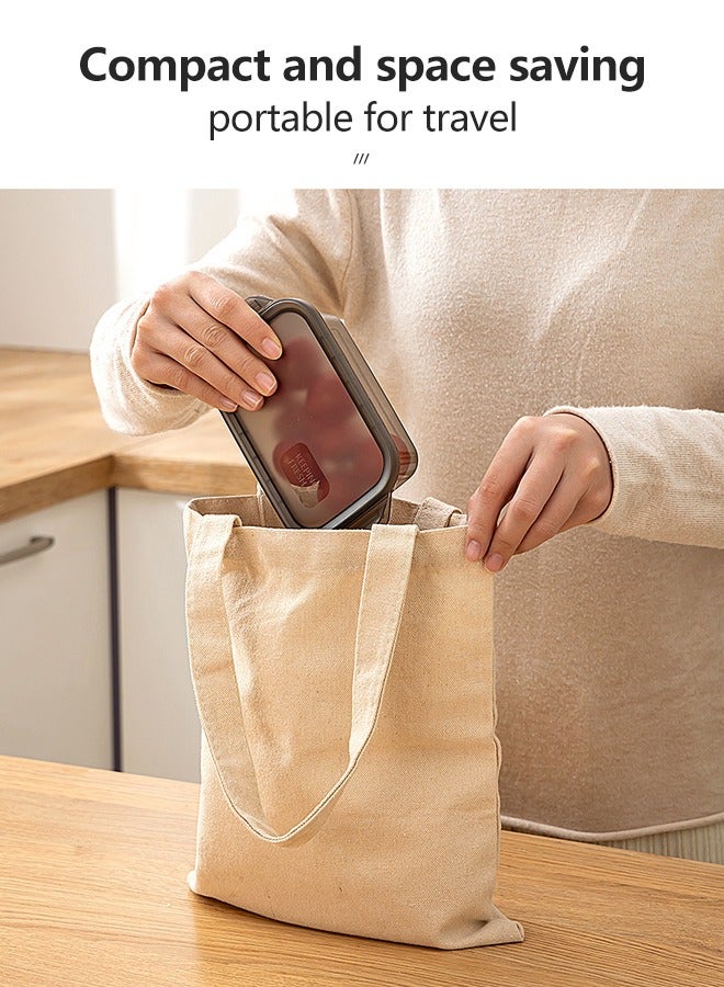 cocohome 3pcs Refrigerator food container with lid 600ml , food plastic material, stackable, fruit, egg and vegetable fridge organizer container. - Image 3