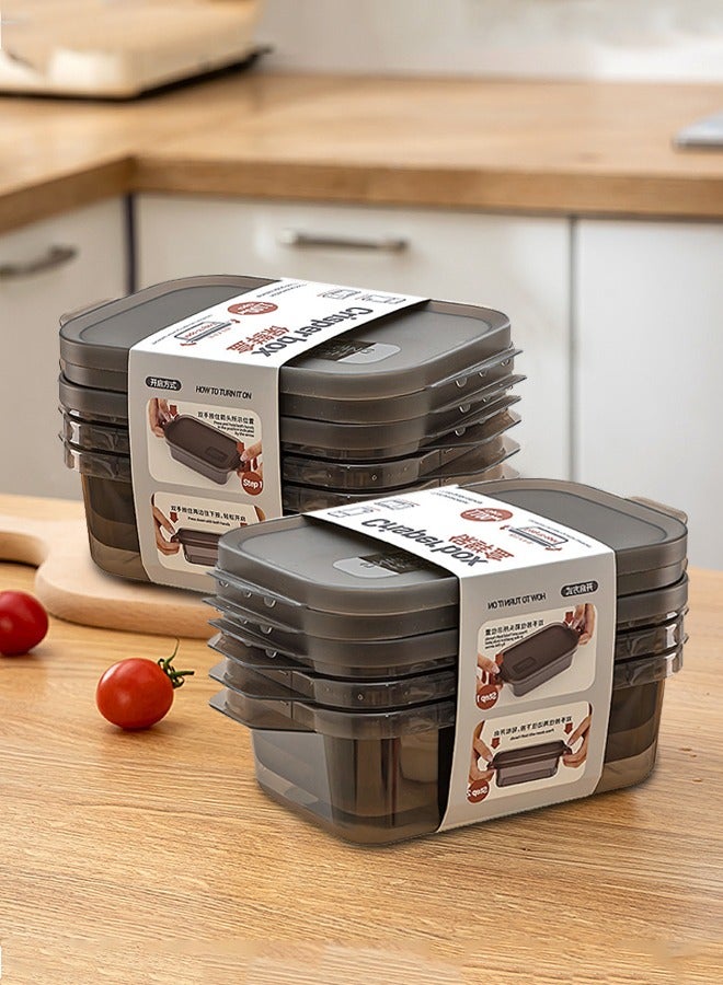 cocohome 3pcs Refrigerator food container with lid 600ml , food plastic material, stackable, fruit, egg and vegetable fridge organizer container. - Image 4