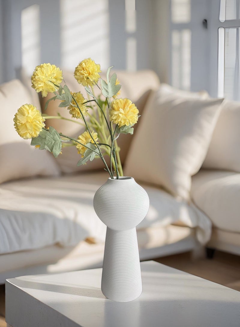 Minimalist Rippled Orb Vase - Image 4