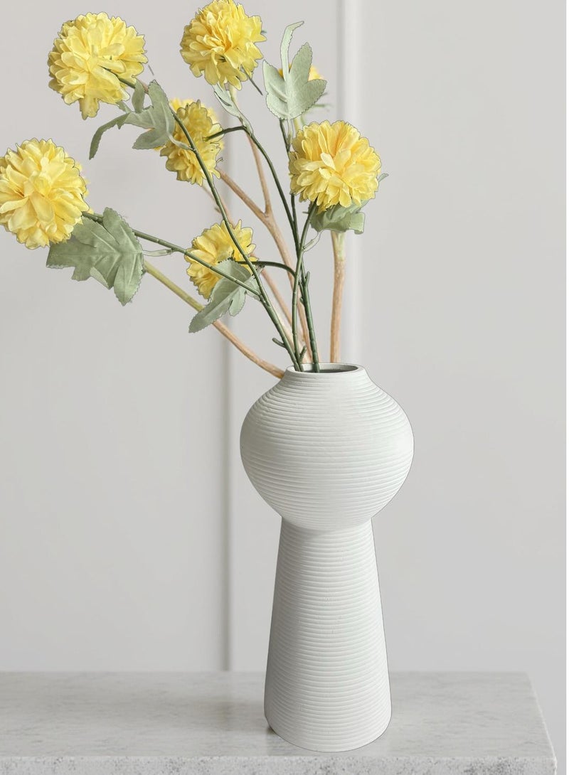 Minimalist Rippled Orb Vase - Image 3