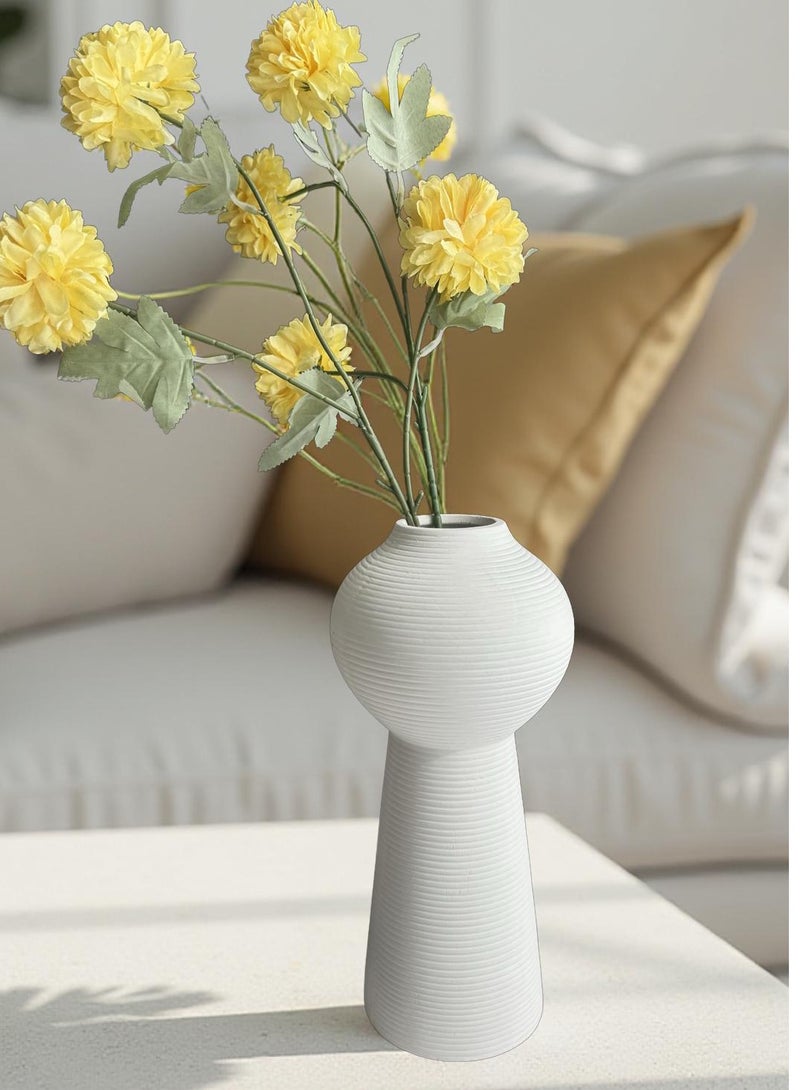Minimalist Rippled Orb Vase - Image 2