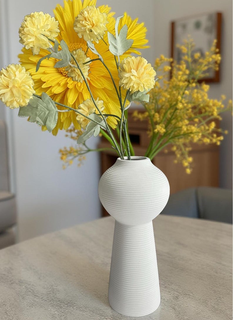 Minimalist Rippled Orb Vase - Image 5