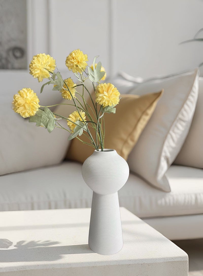 Minimalist Rippled Orb Vase - Image 1