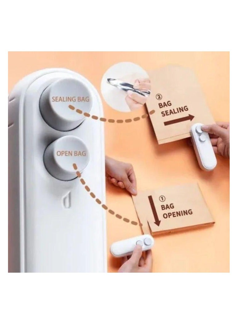 غالق اكياس حراري متعدد الاستخدام مزود بقاطع لفتح الاكياس حجم صغير - Image 5