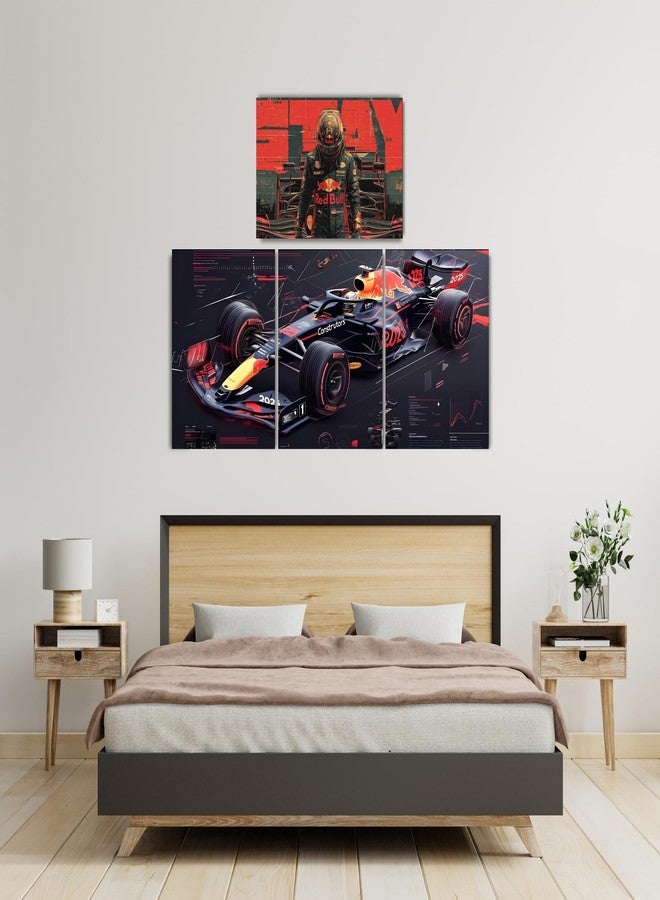 Posters Inc Formula 1 Car Split Wall Poster Set Of 4 A4 Size 300 Gsm Matte Paper Racing Car Blueprint Design For Room Office Decor Premium Print With Glue Dots Included - Image 4
