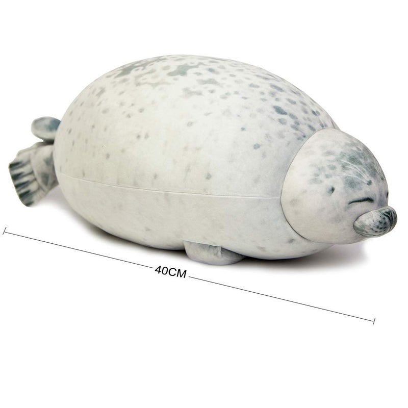 EHOTONG Cute Blob Seal Pillow Chubby Seal Plush Hug Pillow Soft Stuffed Animal Toy White 15 - Image 3