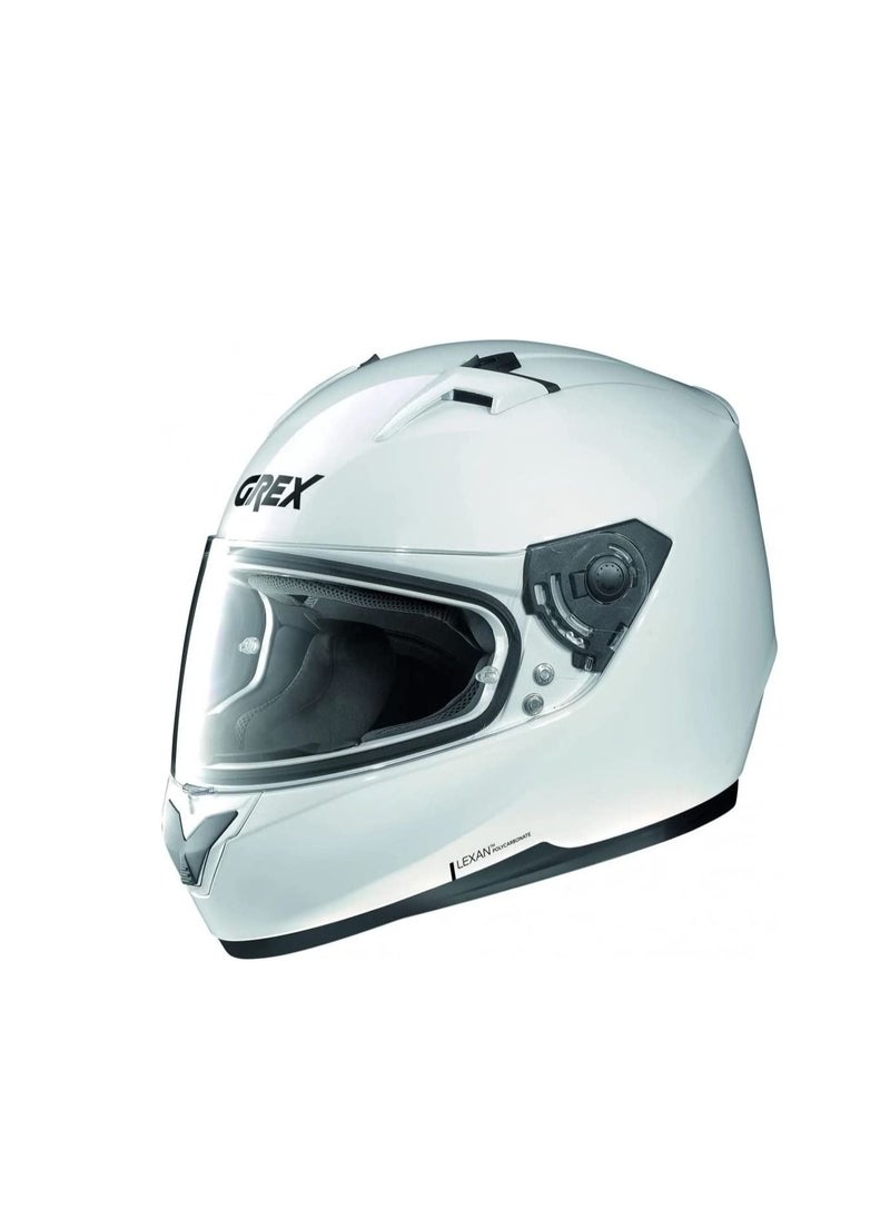 Grex Grex Kinetic Classic 004 Full-Face Motorcycle Helmet Metal White 