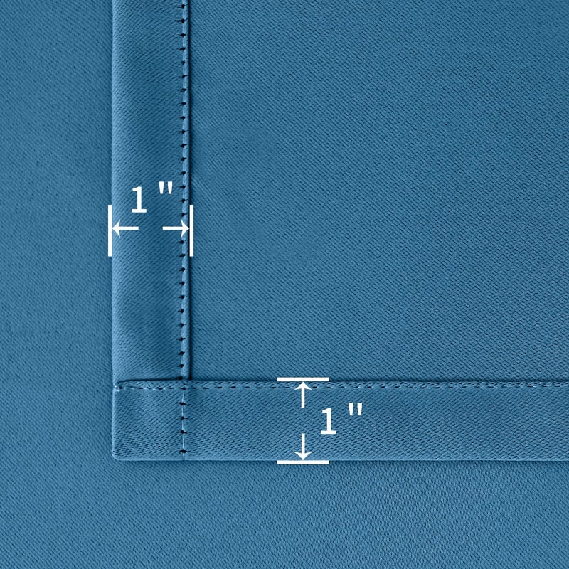 BGment Window Curtains for Bedroom - 54 Inch Rod Pocket and Back Tab Thermal Insulated Room Darkening Curtains for Living Room  2 Curtain Panels (38 x 54 Inch  Steel Blue) - Image 4