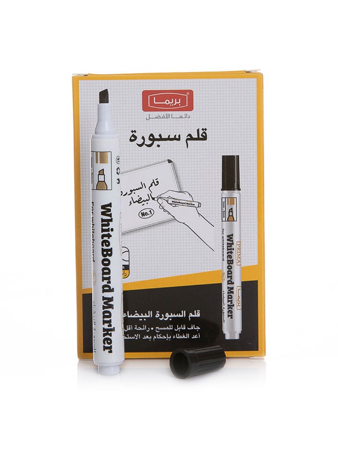 بريما قلم سبورة أسود — حبر يجف بسرعة، تركيبة ذات رائحة منخفضة، طرف رفيع للكتابة الدقيقة، قابل لإعادة التعبئة لقلم سبورة للمكاتب والفصول والاجتماعات | كتابة واضحة وخالية من اللطخات - Image 1