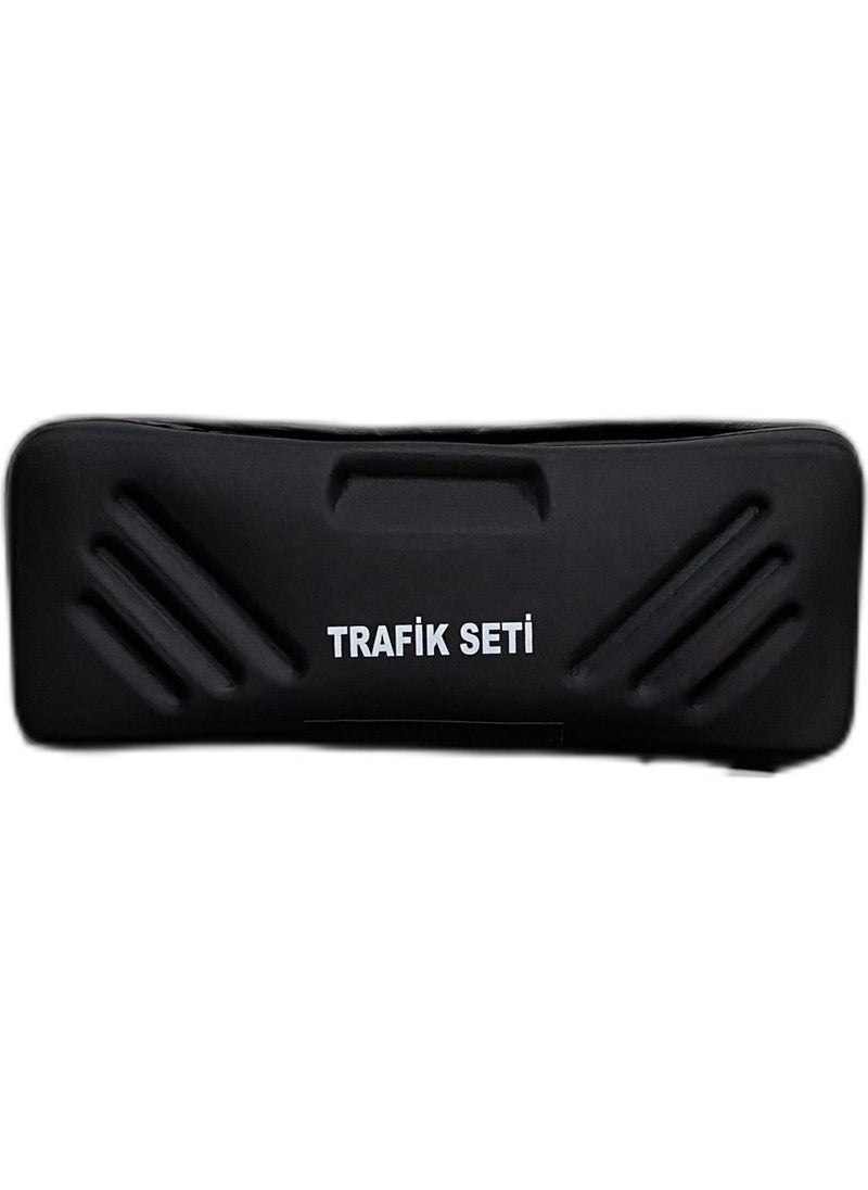 EVO Traffic Set with Bag Luxury Set with 1 kg Fire Extinguisher Eva Black  - Image 1