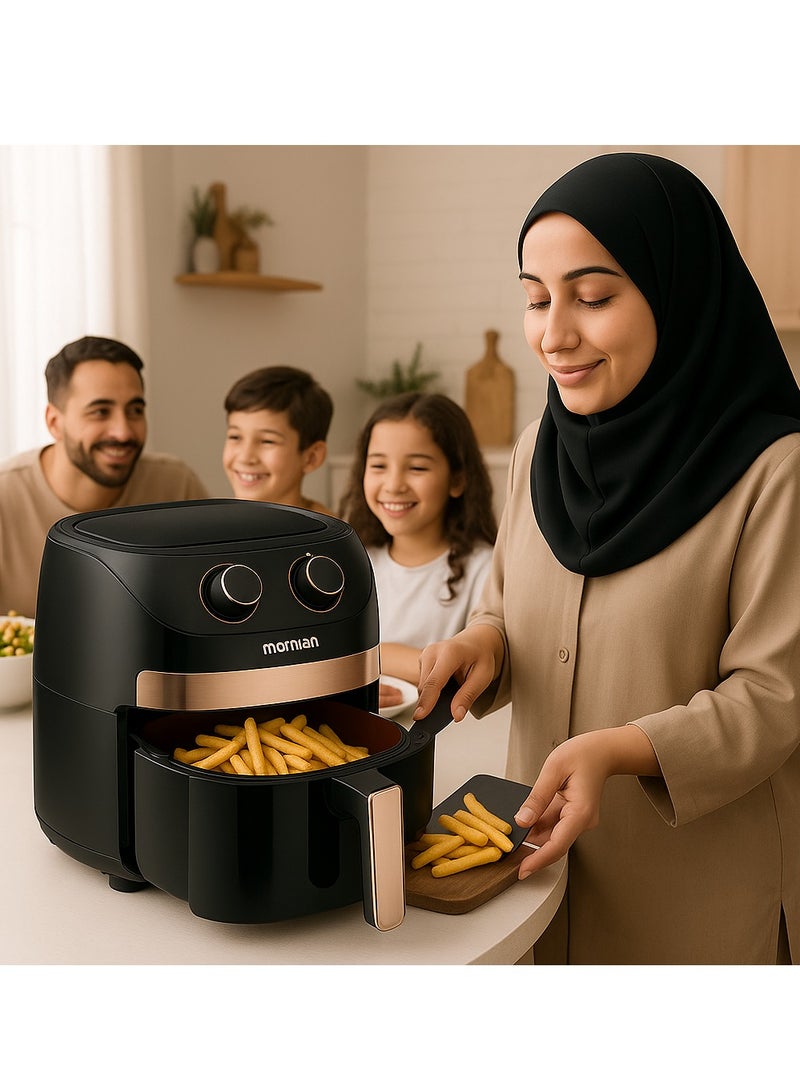 HOTOR 3.5L Air Fryer With Timer Temperature That Crisps Roasts Reheats And Dehydrates For Quick Easy Meals - Image 2