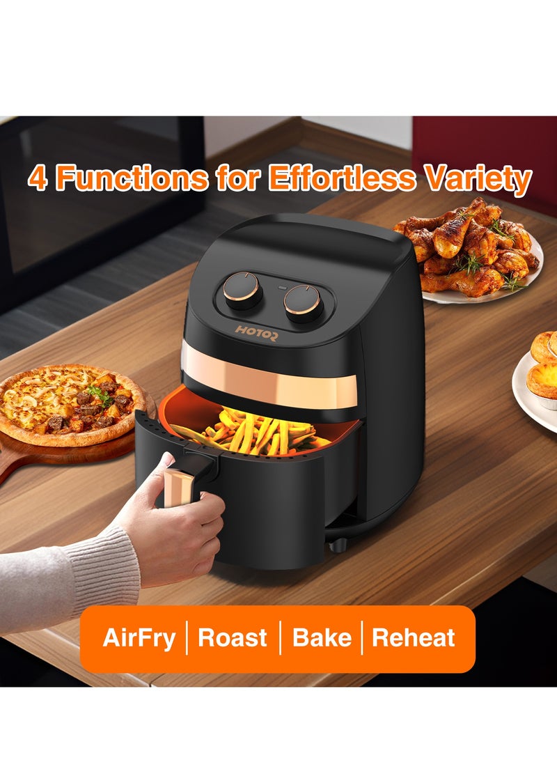 HOTOR 3.5L Air Fryer With Timer Temperature That Crisps Roasts Reheats And Dehydrates For Quick Easy Meals - Image 5