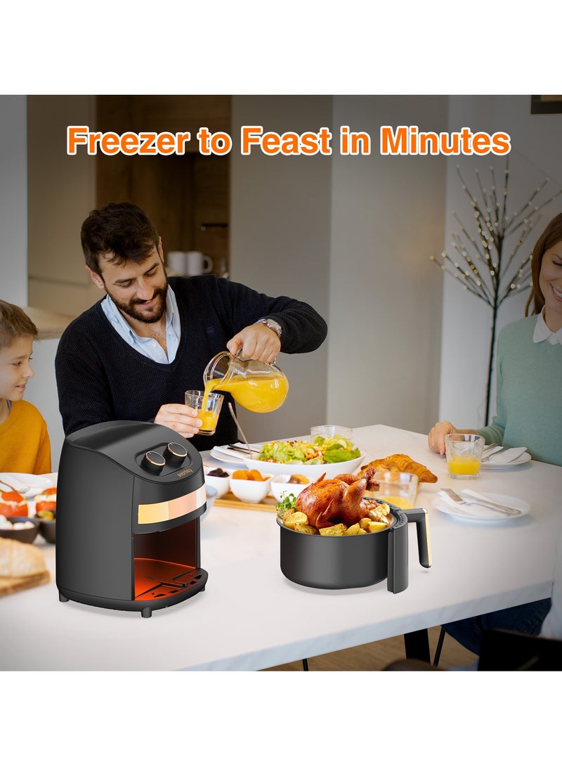 HOTOR 3.5L Air Fryer With Timer Temperature That Crisps Roasts Reheats And Dehydrates For Quick Easy Meals - Image 4