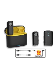 MMG Mark M1+ Wireless Lavalier Microphone with Charging Case Dual-channel 60m Range 24H Battery Life One Touch Noise Cancellation for iPhone Android Camera Laptop Live Stream Record Interview Vlogs,  - Image 2